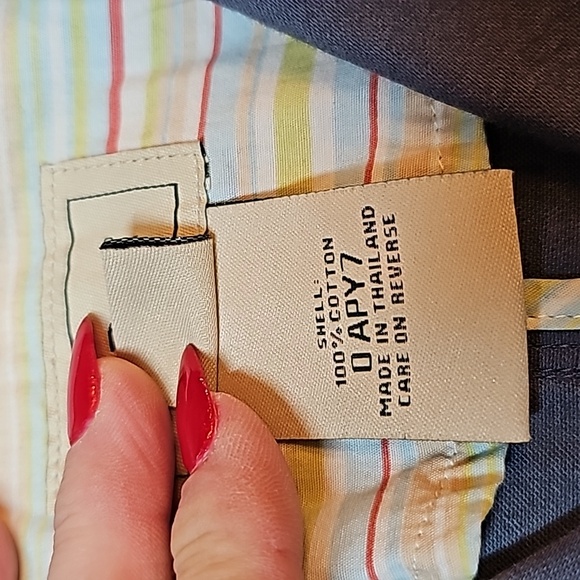 NEW VINTAGE L.L.BEAN BLUE LONG SLEEVE BUTTON-UP CROPPED JACKET - Picture 15 of 16